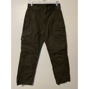 Carhartt Cargo Double Knee Ripstop Pants Work Utility B342 Brown Mens 31x29
